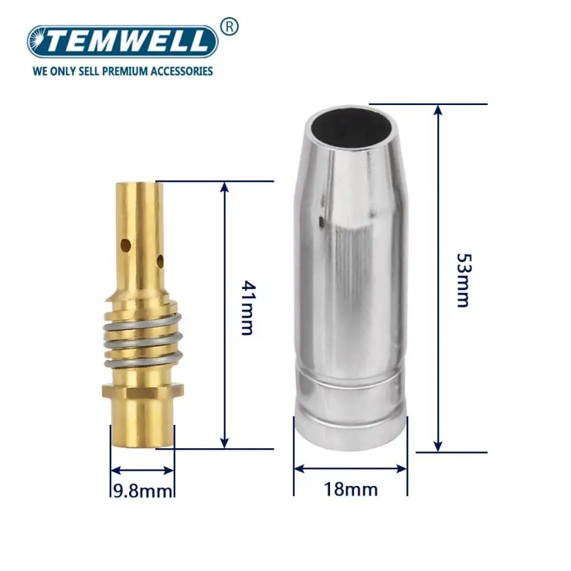 21Pcs Gasless Nozzle Tips Welding Kit 0.8/0.9mm Flux Core Gasless Nozzle Welding Tips Replacement for MIG Welder Welding Tools