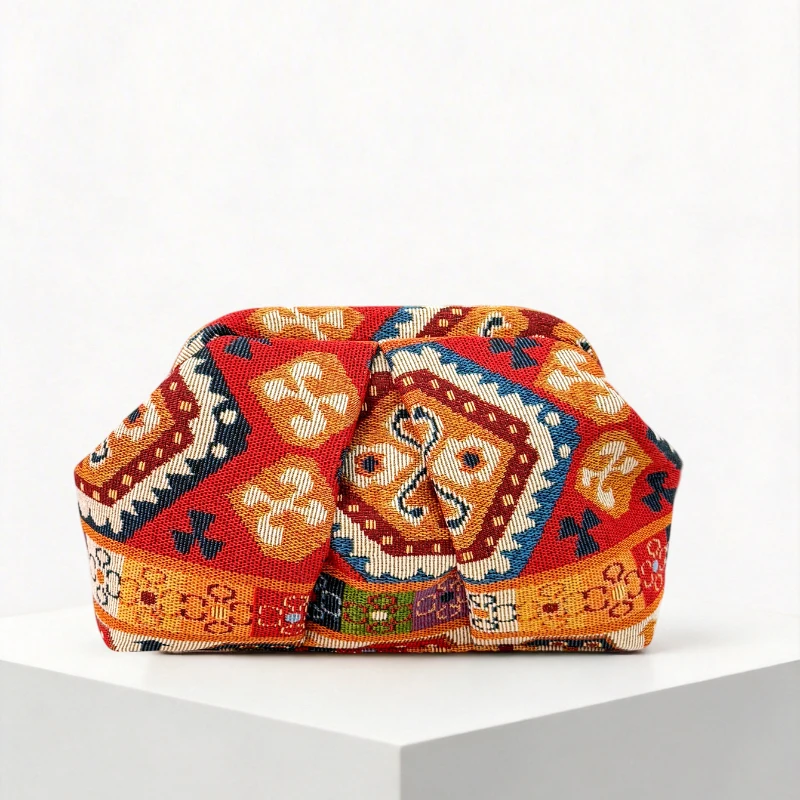 Marokkanische Luxus-Clutch mit Verschlussrahmen, Damen-Abendtasche, Farbkontrast-Hochzeits- und Party-Handtasche, Elegante Colorblock-Geldbörse