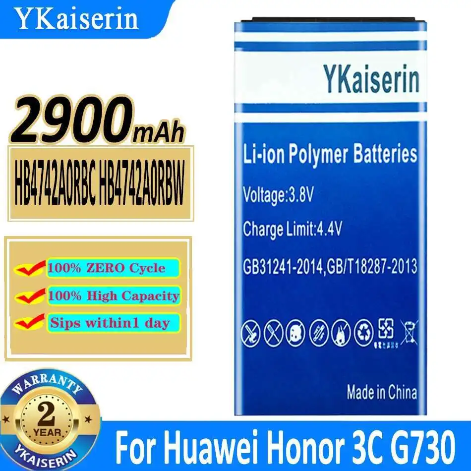 

Аккумулятор мобильного телефона HB4742A0RBC HB4742A0RBW 2900 мАч для Huawei Honor 3C, аккумулятор G730 G740 H30-T00 H30-T10 H30-U10 H30