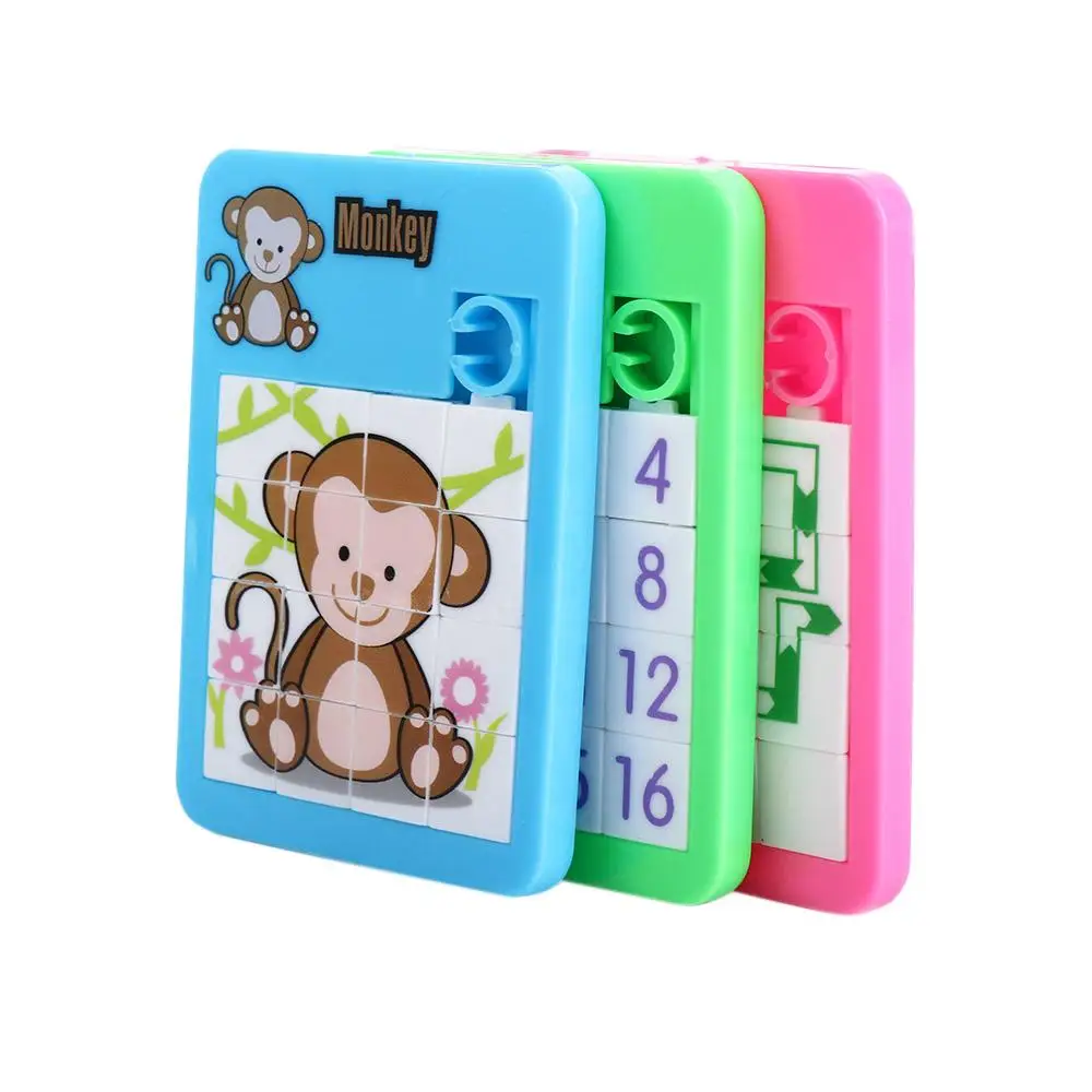 Slide Puzzles Kids Kindergarten Gift Intelligence Puzzle Early Education Number Puzzle Toy Moving Sliding Toy Jigsaw Puzzle