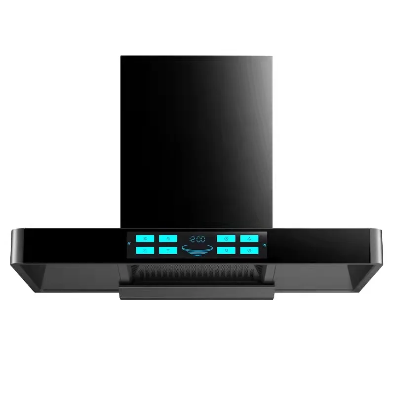 

-For China Smart T-shaped Kitchen Extractor Range Hood with High Power Touchscreen Mobile&