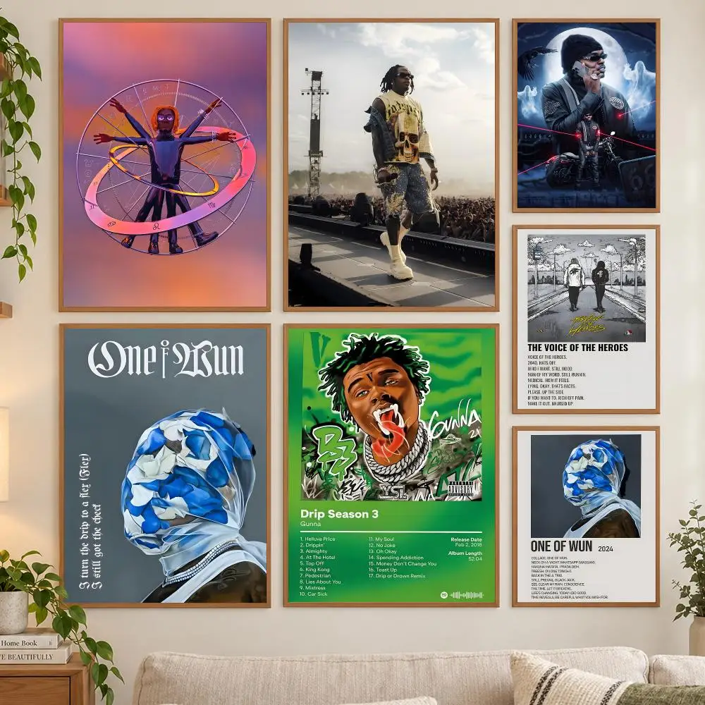 Rapper Singer G-Gunna album Poster HD art sticky wall waterproof home living room bedroom bar aesthetic decoration