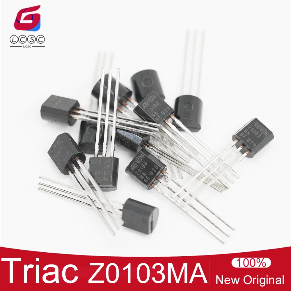 10-100Pcs/Lot Original Z0103MA TRIAC Logic - Sensitive Gate 600V 1A Through Hole TO-92-3 Thyristor Z0103MA 1AA2 Triac