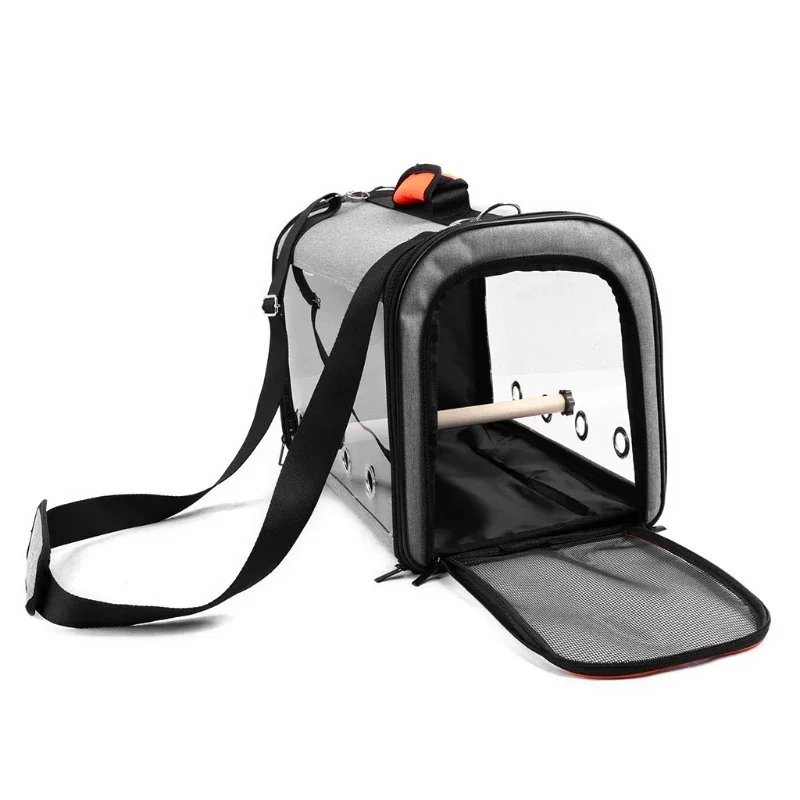 

Pet Portable Breathable Bag Go Transport Carrier Out Multifunctional With Parrot Perch Travel Cage Bird