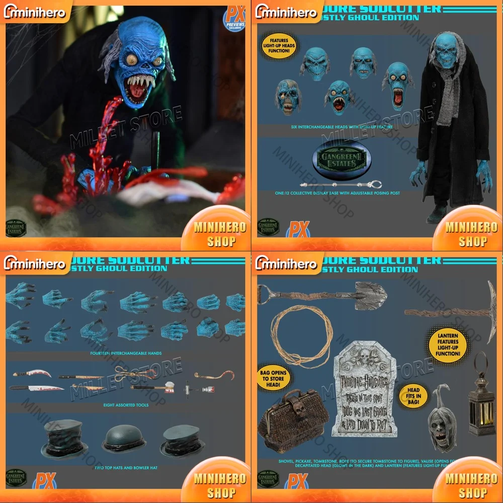 

In Stock Mezco Toyz ONE12 Collective Gangreene Estates Theodore Sodcutter Ghostly Ghoul Action Figure Toy Collectible for