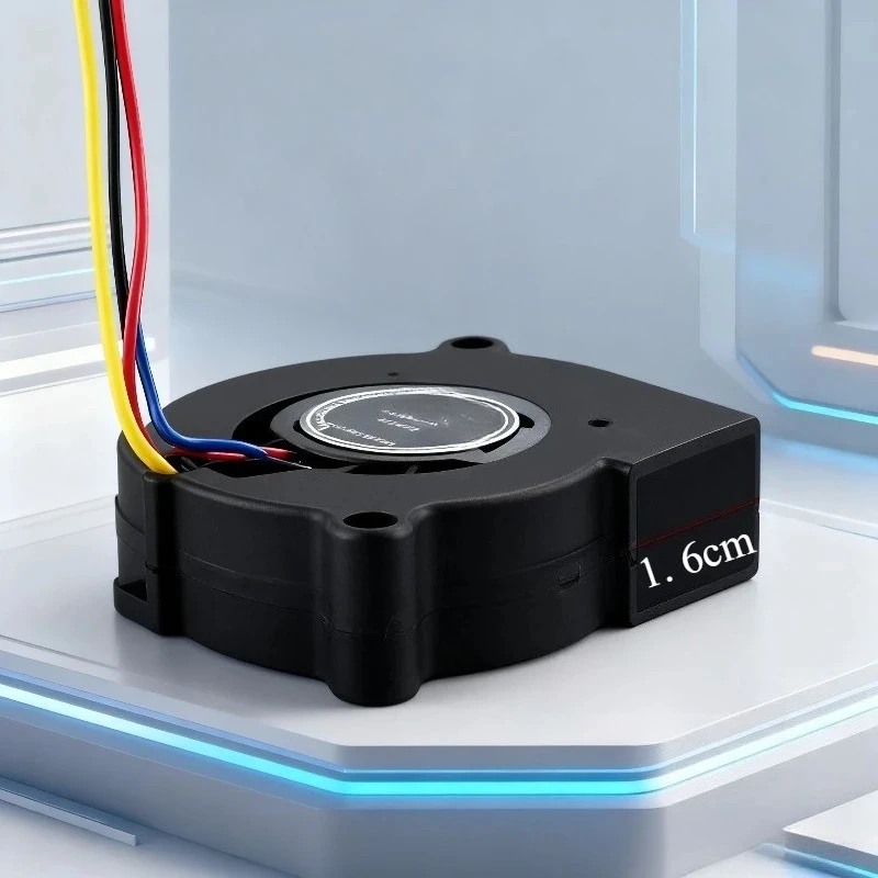 For 5cm Mini Side-Blow Turbine Fan  5015 Purifying Humidifier  High Airflow  4-Pin PWM Temperature Control  Accessories