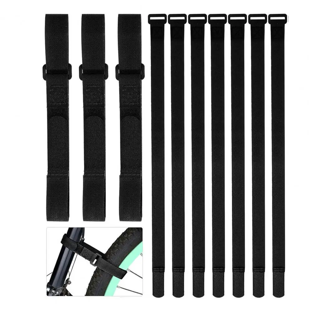 10 Pcs Reusable Bike Wheel Strap Nylon Hook & Loop cable Ties with Buckle Bike Wheel Stabilizer Straps for