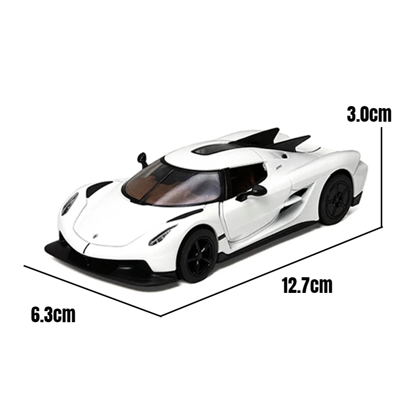 Afbeelding 7: KiNSMART Speelgoedautomodel 1/40 Koenigsegg Jesko Absolut Super Sport Diecast Miniatuur Trek Voertuig Collectie Cadeau Voor Kid Jongen