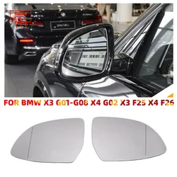 For BMW X3 G01 X4 F26 G02 X5 F15 G05 X6 F16 G06 15-19 Accessories Heated Side Wide Angle Wing Rear View Mirror Glass Replacement