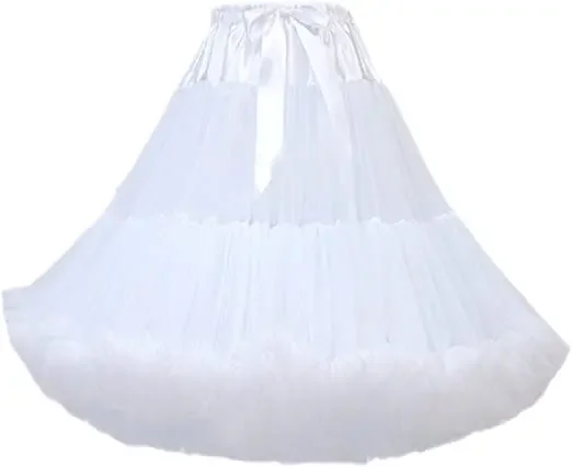 

Women's Knee Length 50s Soft Puffy Tutu Skirts Ballet Costume Tulle Underskirts Petticoat Skirt for Women 40cm