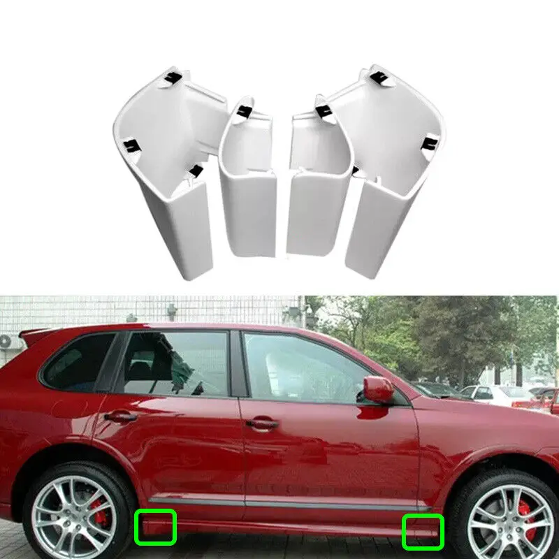 

4Pcs For Porsche Cayenne GTS 2008-2010 Side Skirt Front+Rear LH+RH Envelope Ang 95555982700 95555982800 95555983700 95555983800