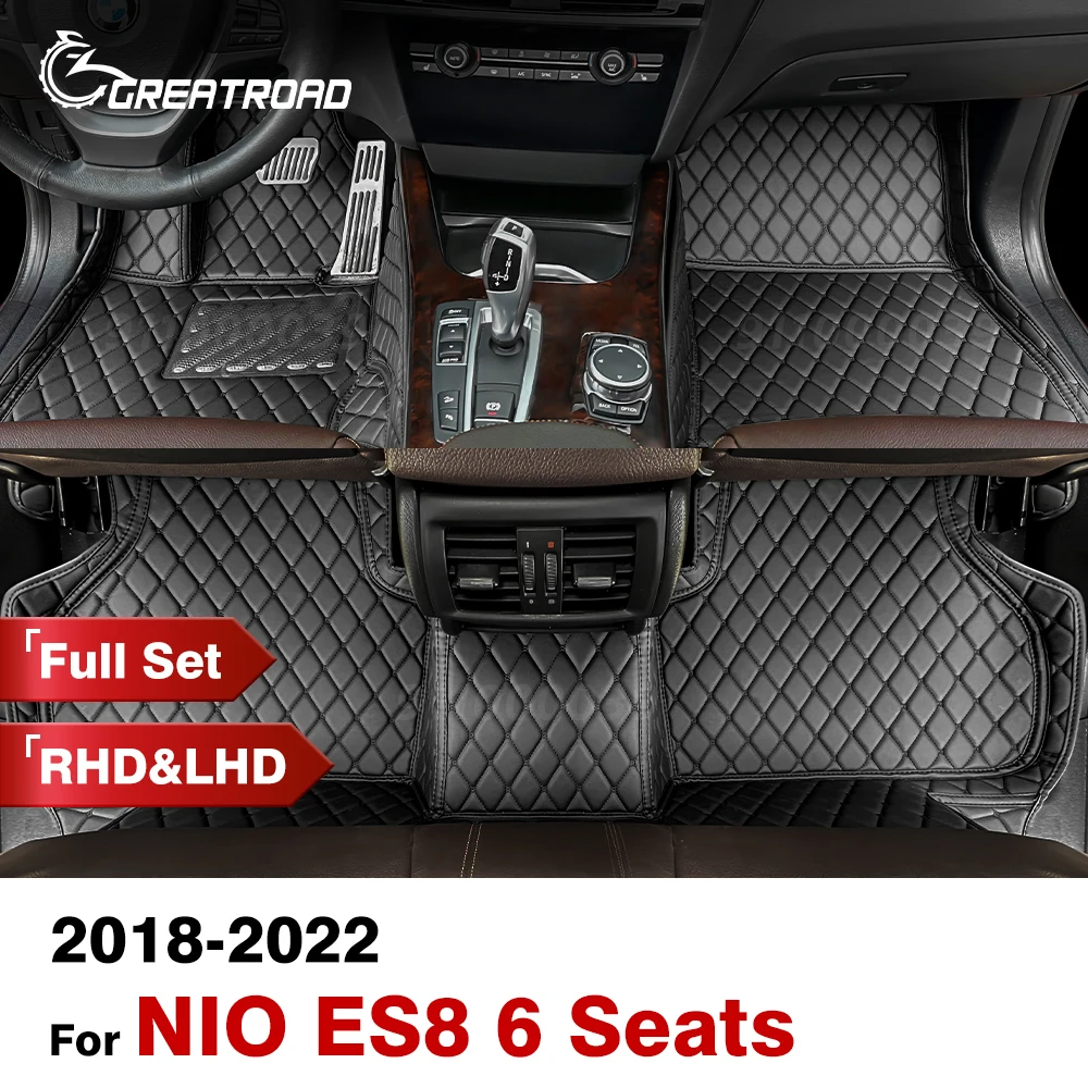 

Car Floor Mats For NIO ES8 6 Seats 2018-2022 Custom Auto Foot Pads Automobile Carpet Cover Interior Accessories