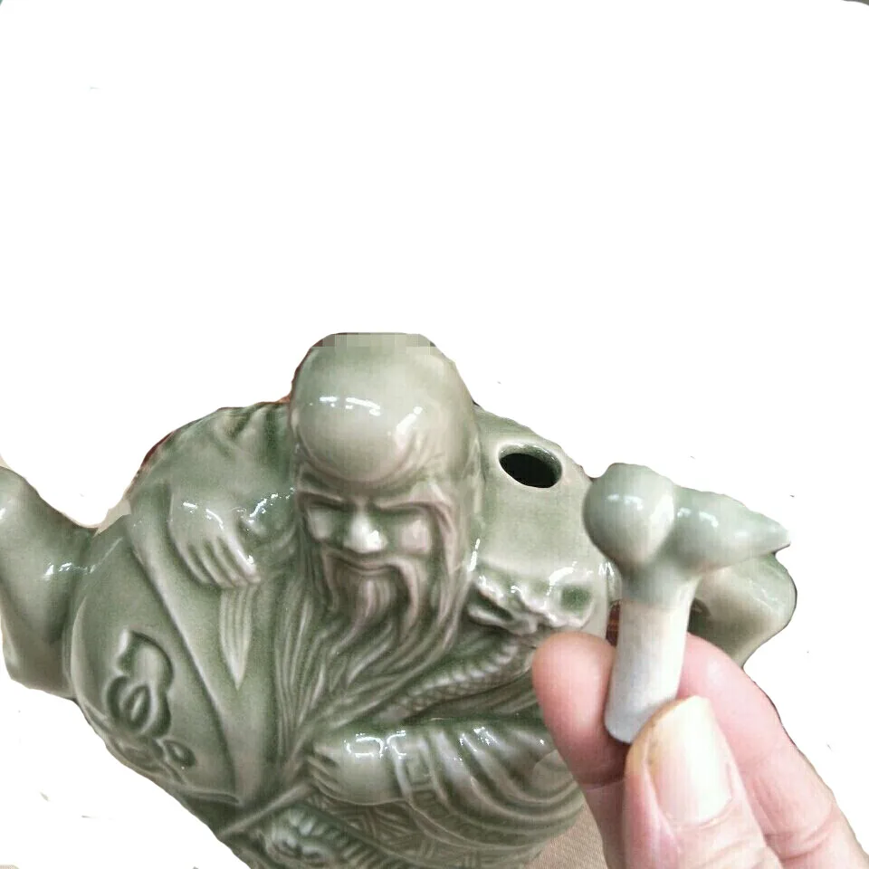 7.1 "الصينية العتيقة السيراميك غلاية الشاي الأخضر وعاء القتلة إبريق الشاي اليدوية