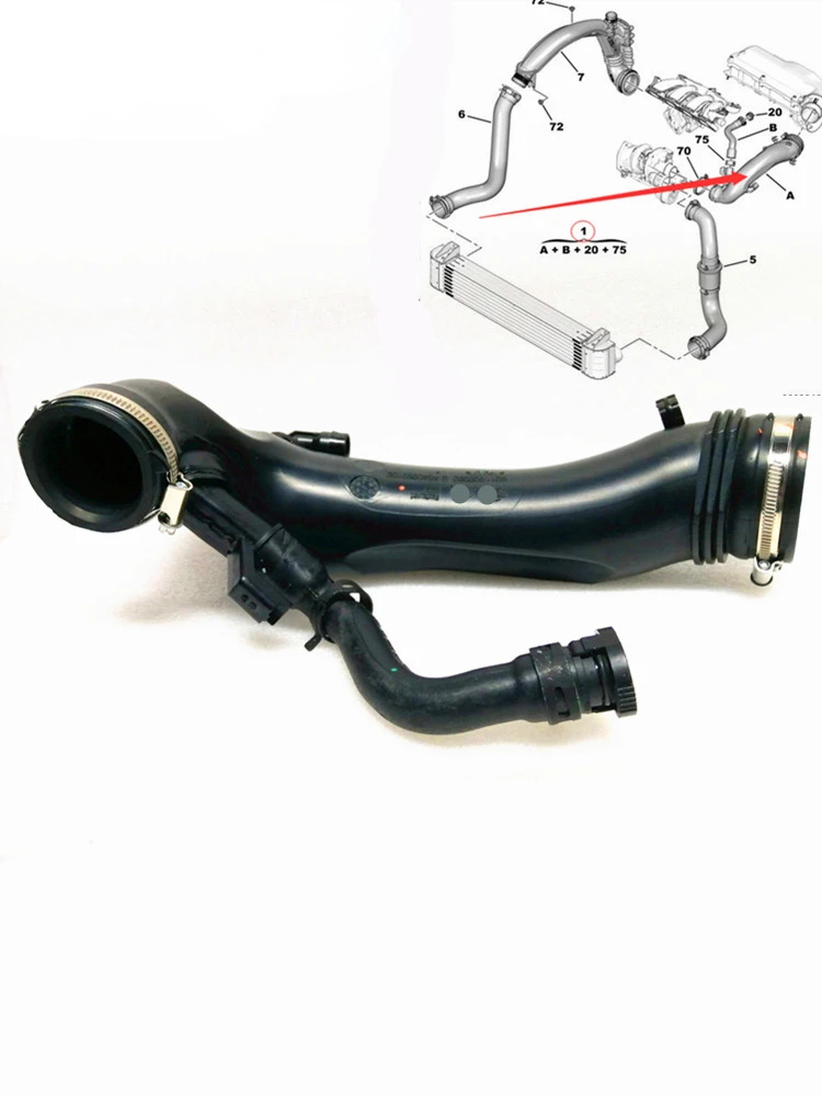 Turbocharger intake pipe 1440S4 For Peugeot 208/308 For Citroen DS4/DS5/DS6 1.6 Thp 16v 200P turbocharged intake pipe