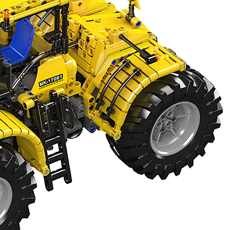 MOULD KING 17081 Personalisierter Scharnier-Traktor, technischer Baustein, RC-Landwirtschaftstraktor, Ziegel, auffälliges Spielzeug-Set für Kinder