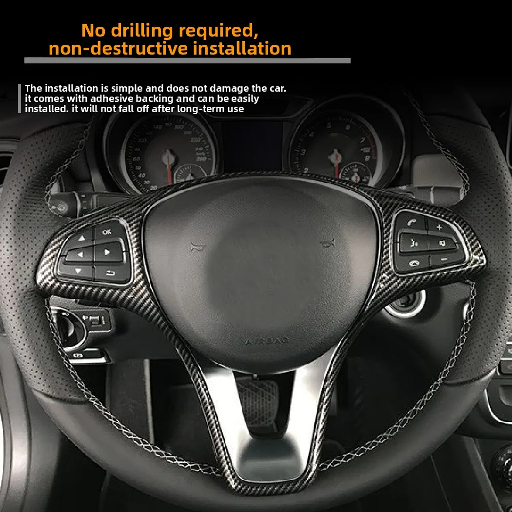 Car Steering Wheel Cover Decoration Trim 4Pcs Colors For Mercedes Benz A B C E S Class GLA GLC CLA GLE GLS CLS Universal