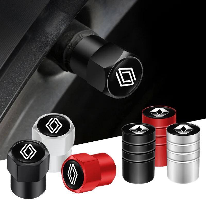 4 piezas de tapas de válvula de aire para ruedas de coche, accesorios para neumáticos de Renault Clio, Sandero, Captur, Megane R5, 4, E-tech, Scenic, Austral, QM6