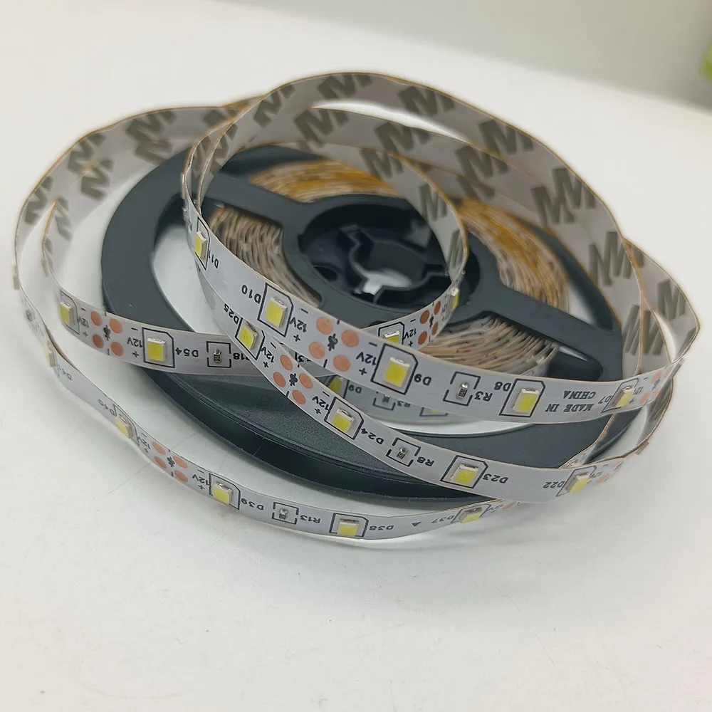 DC 5V 12V  SMD 2835 Led Strip Light 5m White LED Strip Tape Not Waterproof Lamp Light Strips Kitchen Home Decor TV Ledstrip