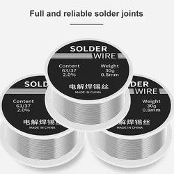 30g Welding Solder Wire High Purity Low Fusion Spot Rosin Core Soldering Wire Roll No-clean FLUX 2.0% Tin BGA Welding Tool