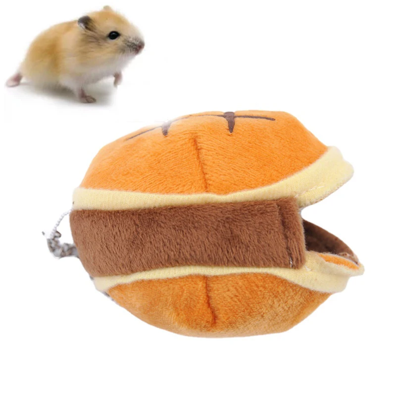 Hamburger Shape Hamster Rat Guinea Pig Sleeping Bed Squirrel Hammock Nest Pad Hamsters  Guinea Pig Accessories