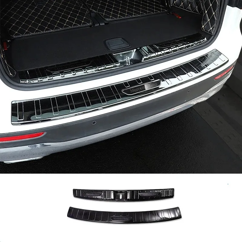 2Pcs New Rear Bumper Upper Chrome Trim Molding For Mercedes Benz GLB 2020 2021 2022 Boot trim inner guard