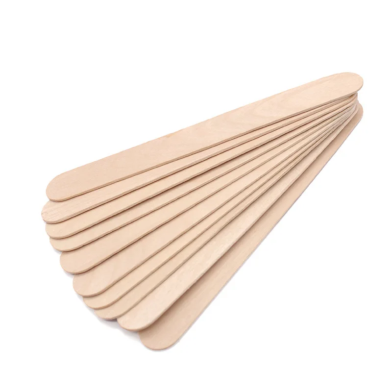 10pcs/set Woman Wooden Body Hair Removal Sticks Wax Waxing Disposable Sticks Beauty Toiletry Kits Wood Tongue Depressor Spatula