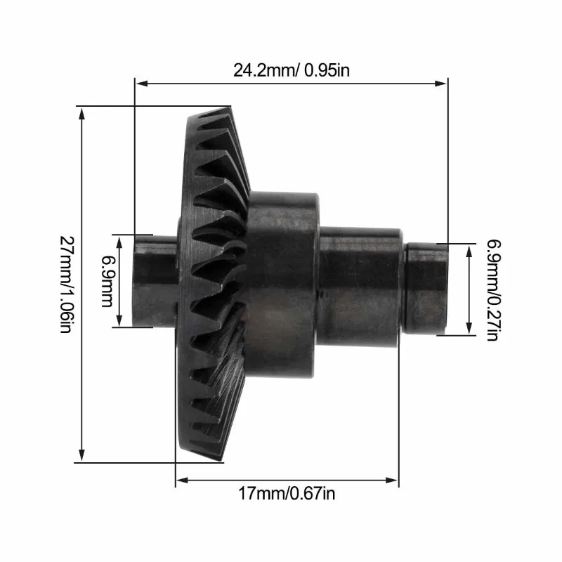 8T/30T Metal Steel Bevel Gear Set Forward&Reverse Transmission Gears for SCX10 II 90046 1/10 RC Rock Crawler Axle Upgrade Parts