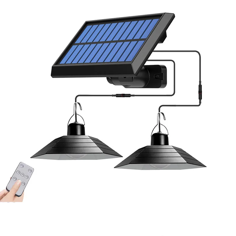 ZK30 1/2 LED Solar Pendant Light Outdoor IP65 Waterproof Indoor Solar Lamp with 3m Line Suitable for Courtyard Garden Camping