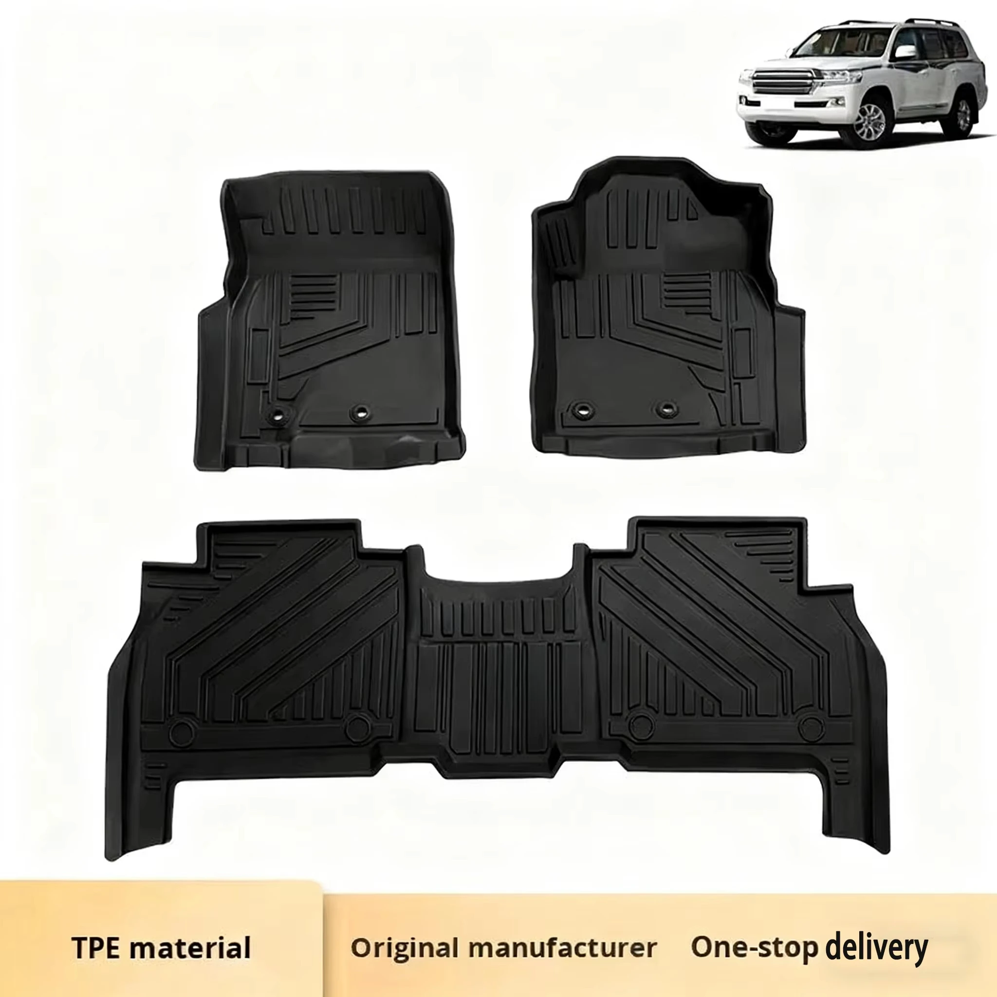 

New Floor Mats for Land Cruiser LC200 Right-Hand Drive Cars Waterproof and Wear-Resistant
