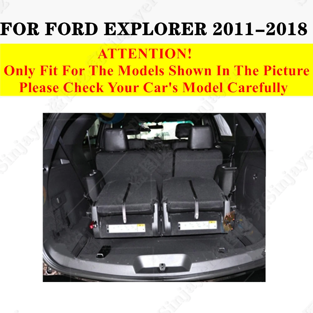 High Side Car trunk mat for Ford Explorer 2018 2017 16-2011 XPE Rear Cargo Protect Cover Liner Tail Boot Tray luggage Pad Carpet