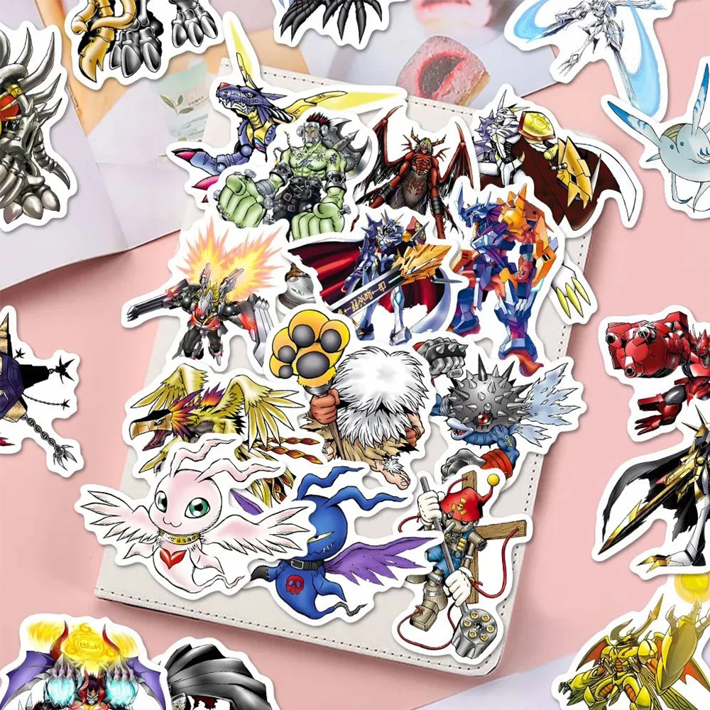 10/30/48pcs Cute Digimon Cartoon Stickers for Kids Toys Cute Agumon Anime Sticker DIY Journal Stationery Laptop Kawaii Decal Toy