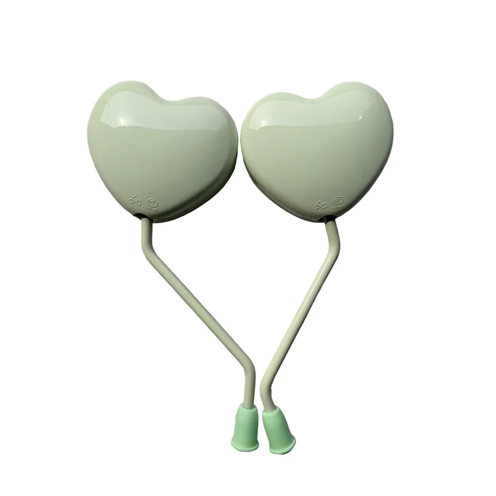 Multicolor Ebike Rearview Mirror Heart Shape Broad Vision Rearview Mirror Multi-funtional Rotary Adjustment Safety Mirror