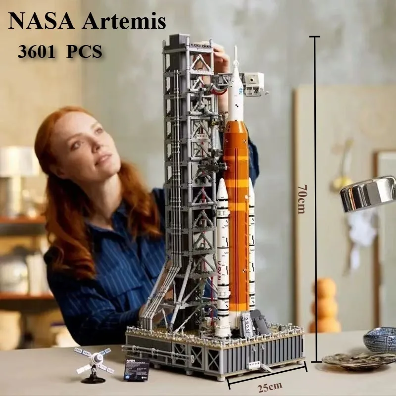 

3601PCS high 70CM high-tech NASA Artemis rocket space launch system building block module children's puzzle toy adult gift Y2Y