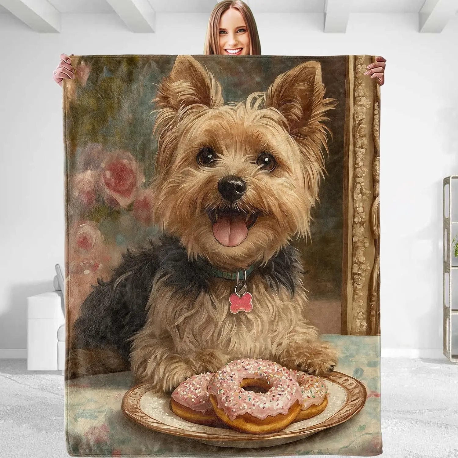

Yorkshire Terrier Blanket - Plush, Soft, Comfy, Lightweight, Warm, Fuzzy, Cozy Flannel Throw Blanket Perfect for Couch, Travel