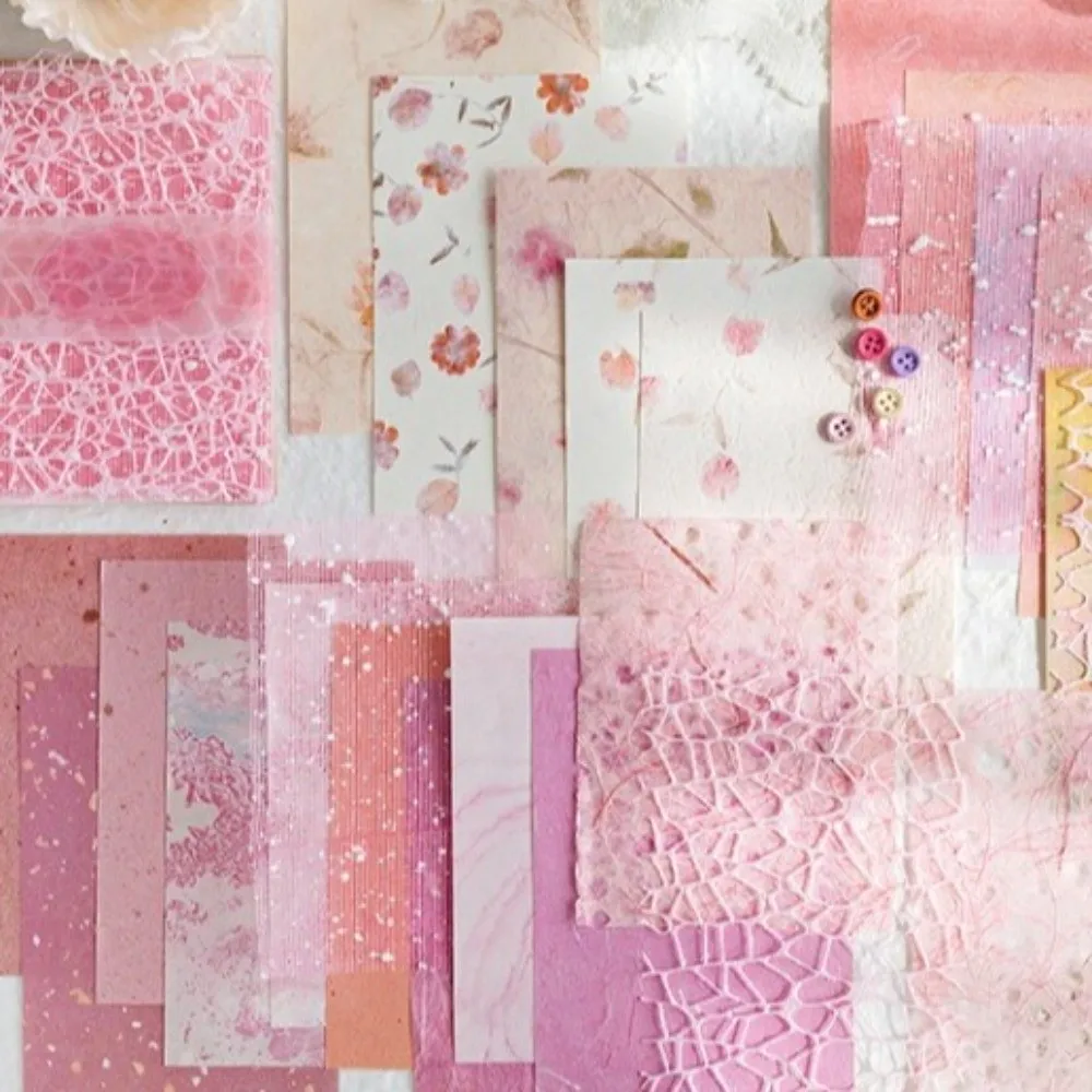 26pcs DIY Photo Album Vintage DIY Scrapbooking Paper Mixed Retro Lace Material Paper DIY Handmade Paper Collage Making