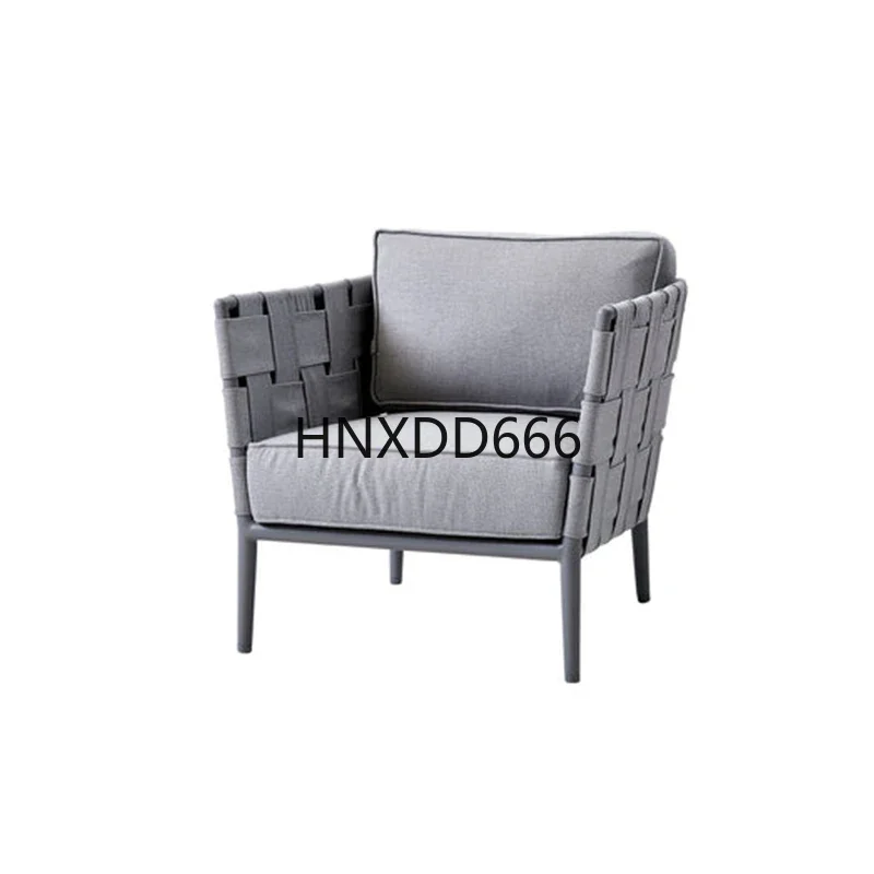 Outdoor waterproof and sunscreen webbing garden sofa combination