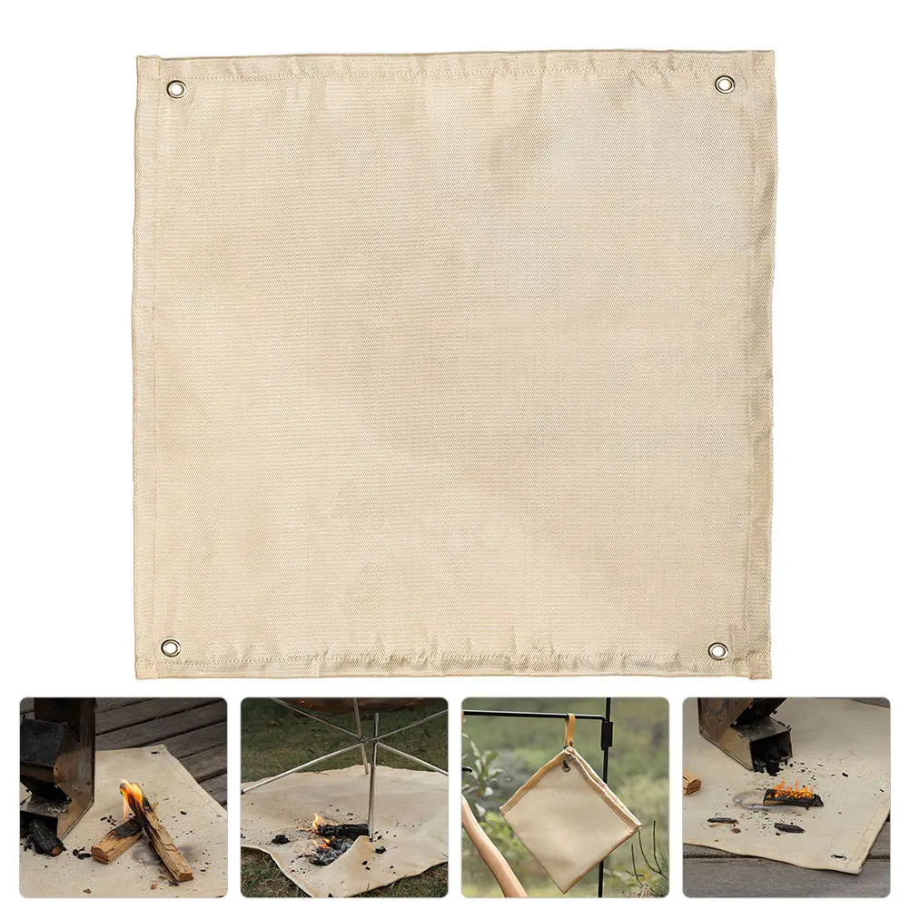 

Professional Grade Fiberglass Fire Blanket Heat Insulated Protective Mat for Outdoor Cooking Barbecue Camping Fire Safety Pad