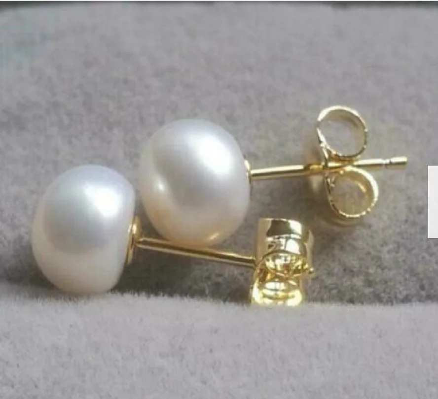 

AAA Akoya 8-9mm White Earrings with Small Pearl Earrings 14k