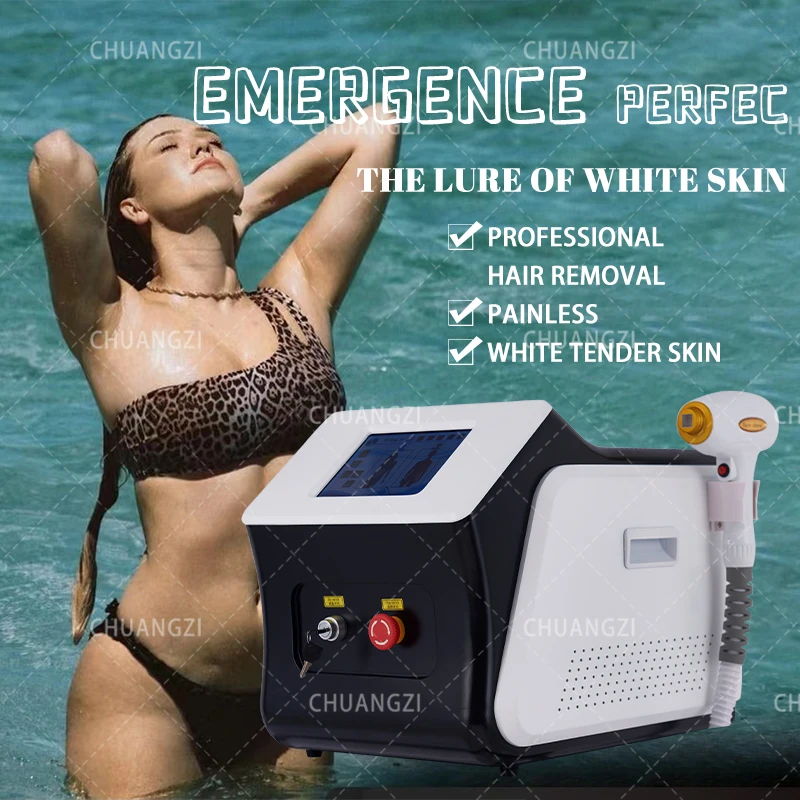 

2025 Portable 808 3wave Diode Laser Permanent Hair Remove Fast Depilation Painfree Follicle Penetration Skin Rejuvenation Device