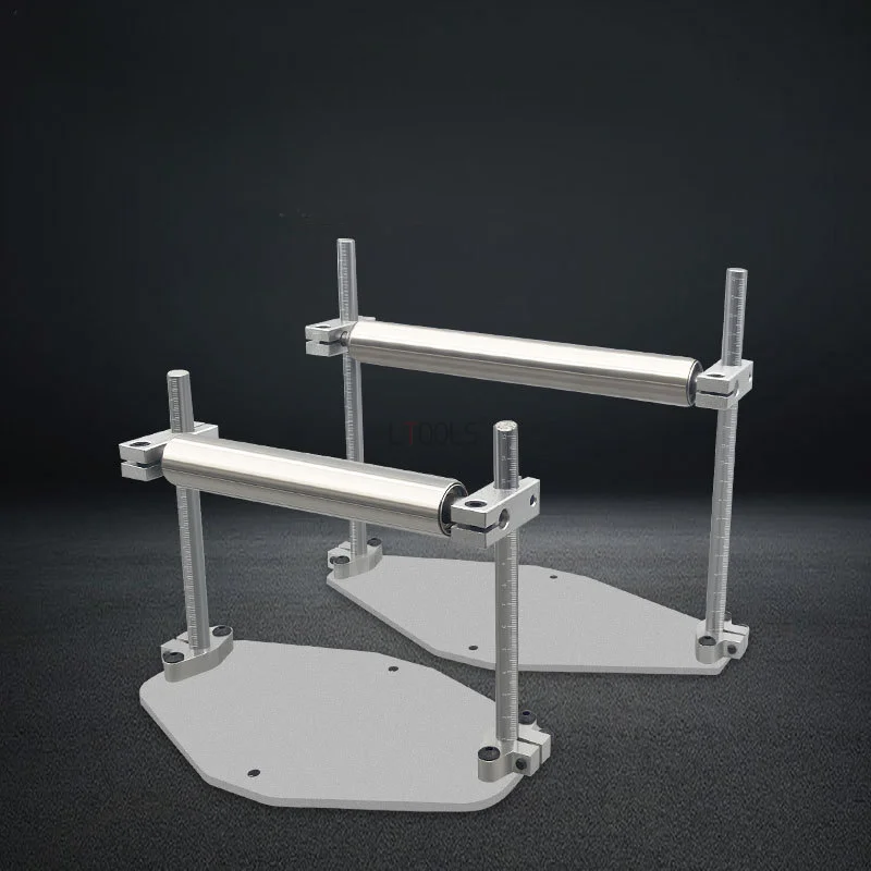 15/20cm Adjustable Height Cutting Machine Support Frame Stainless Steel Auxiliary Support Holder Lifting Roller Fixed Bracket