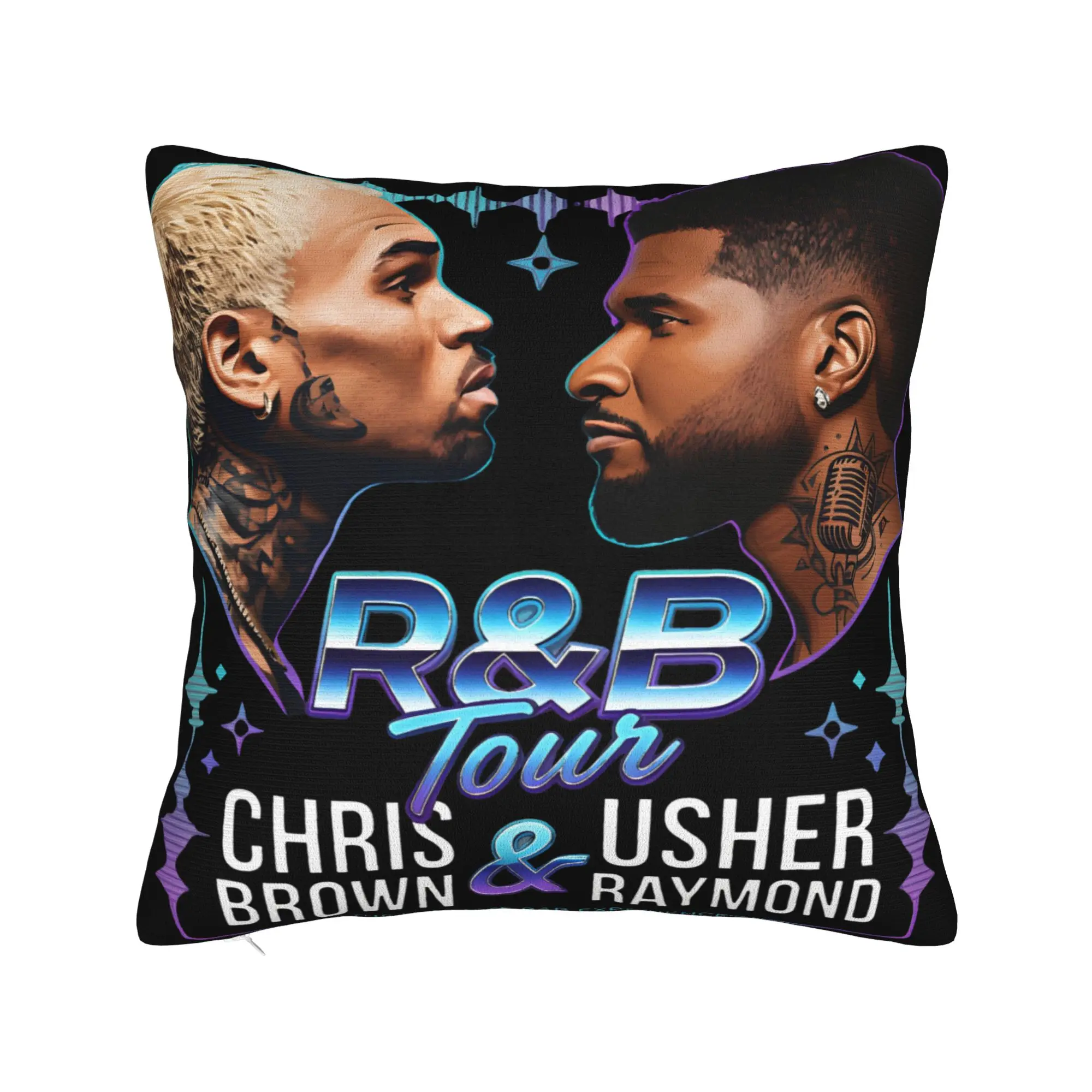 Chris Brown And Usher The Rb Tour Pillow Case  Raymond And Brown Morden Pillow Comfy Pillowcases For Wedding Party Home Decor