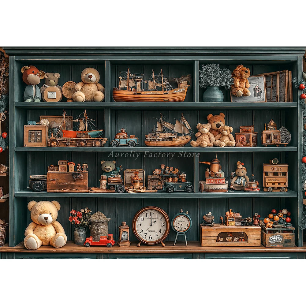 Vintage Archway Magical Bookcase Background With Various Objects Baby Shower Birthday Photobooth Decor Cake Smash Kids Backdrop