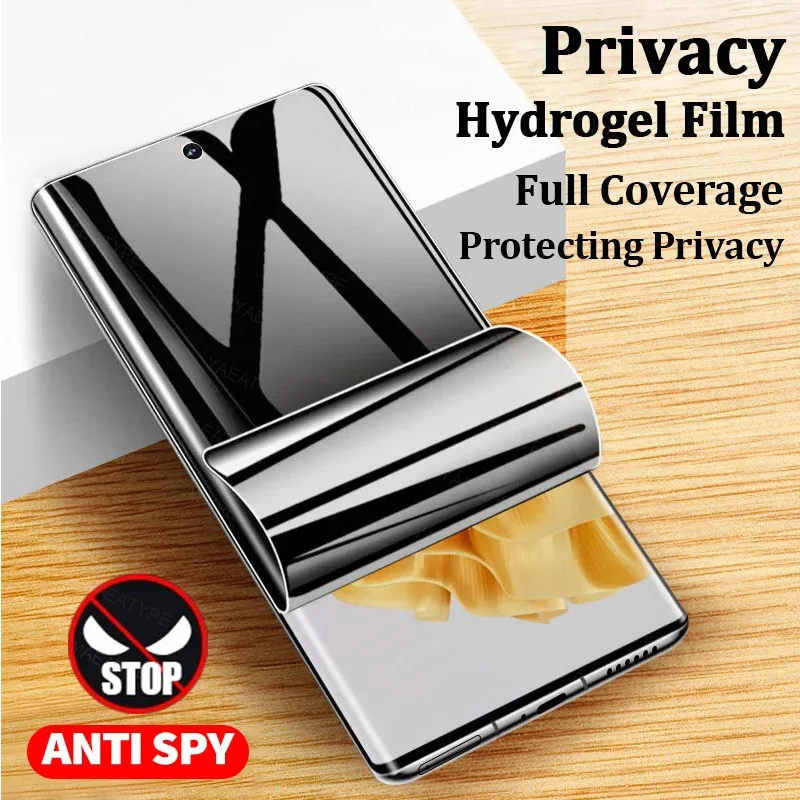 Privacy Hydrogel Film For Samsung J7 2015 A40S S8 S4 Active Xcover 5 S20 M01 Core J2 Core 2020 Anti-Spy Screen Protectors