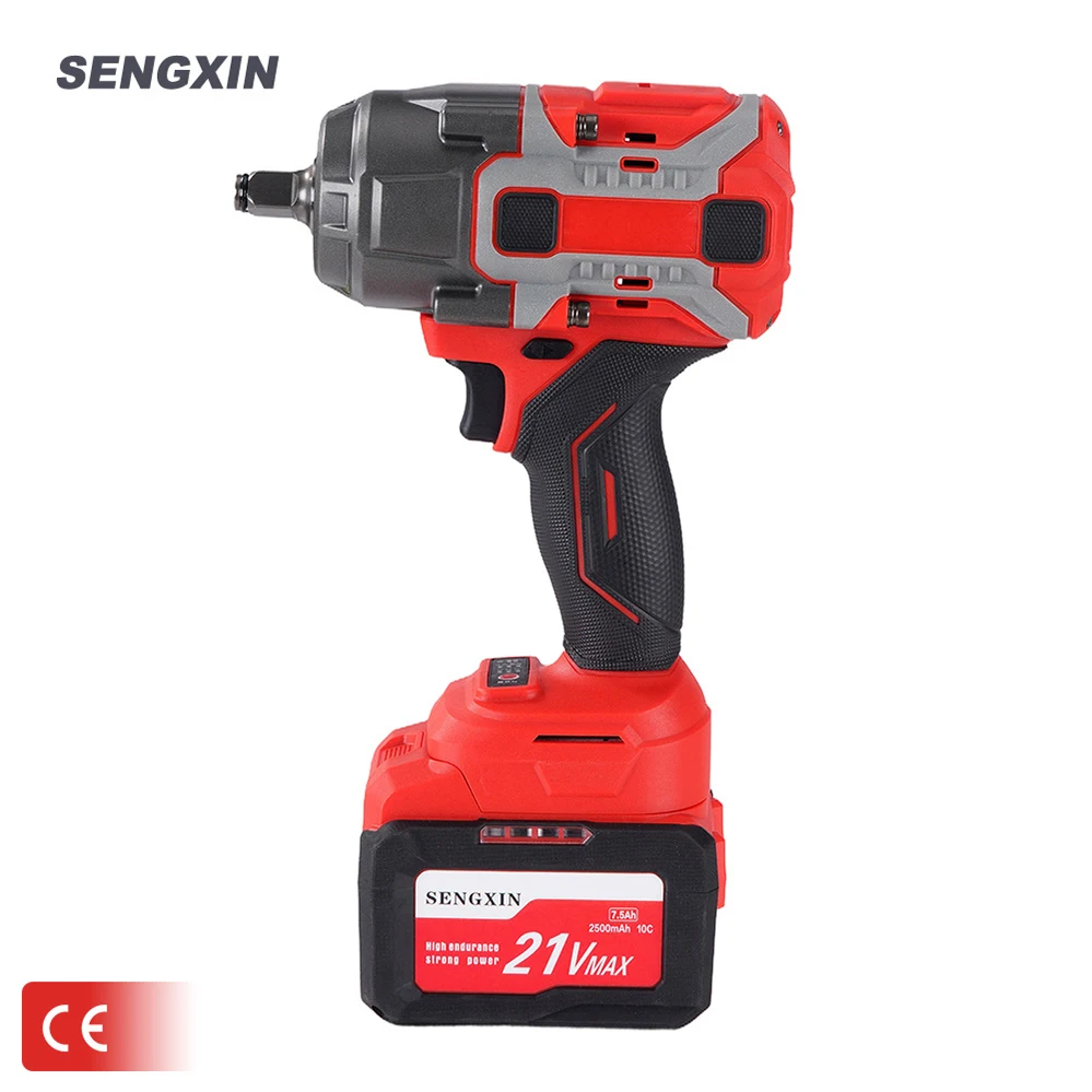 

High-Torque 1000N.m Brushless Cordless Impact Wrench Set 21V Industrial Electric Tools for Cars Battery Powered