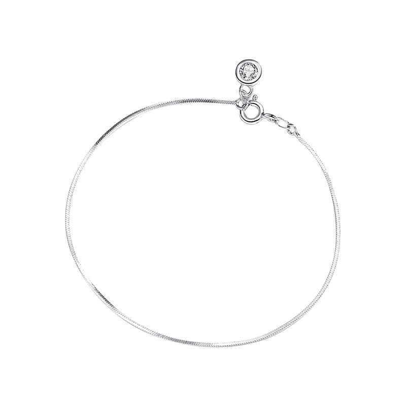 الفاخرة الفولاذ المقاوم للصدأ سوار جديد الراقية الحد الأدنى الزركون سحر شفرة سلسلة المرأة سوار مجوهرات الحفلات هدية #6