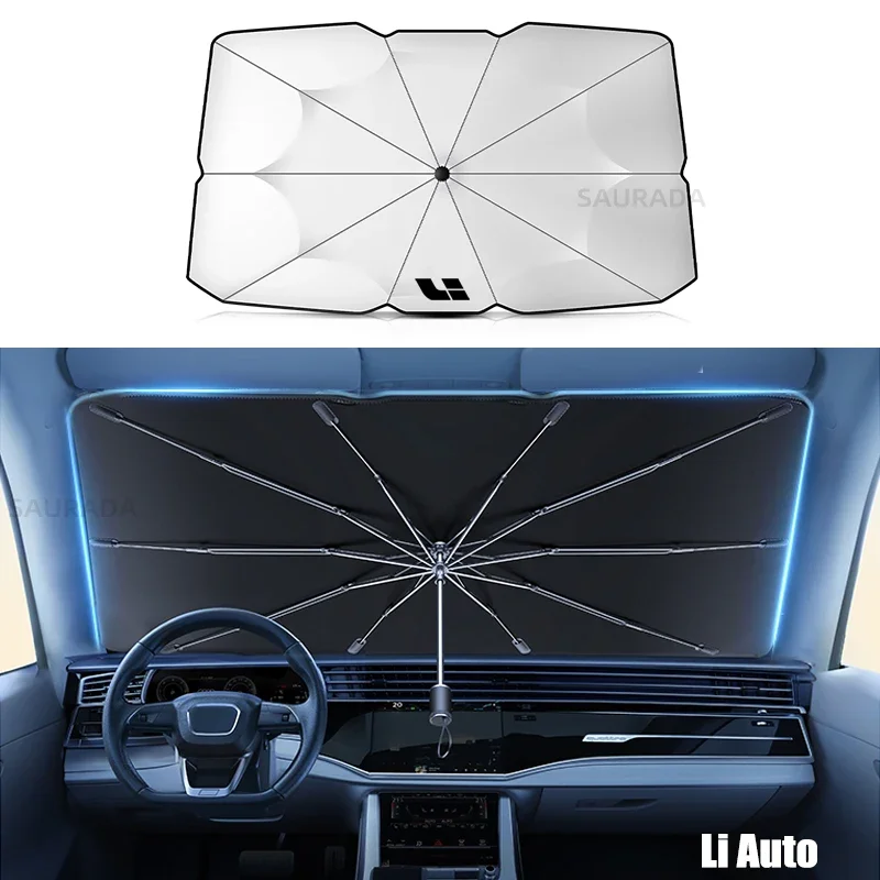 

For Li Auto LEADING IDEAL One L6 L7 L8 L9 2023 2024, Car Accessories NEW Car Front Windshield Umbrella, Sunshade, Front Shading,