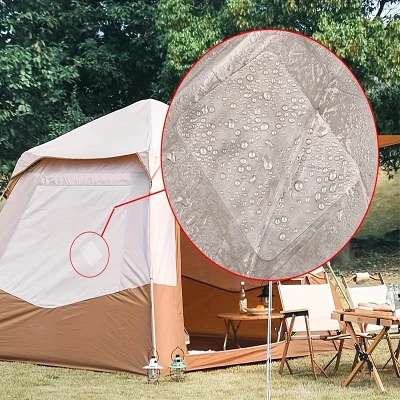 Essential TPU Transparent Self-Adhesive Nylon Patches for Camping: Waterproof Repair Tape for Tents, Sofas, Down Jackets,