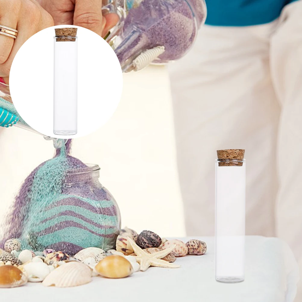 

20pcs Glass Match Bottle Clear Specimen Display Wishing DIY Art Decor Cork Sealed glass bottles with cork Sample Bottle