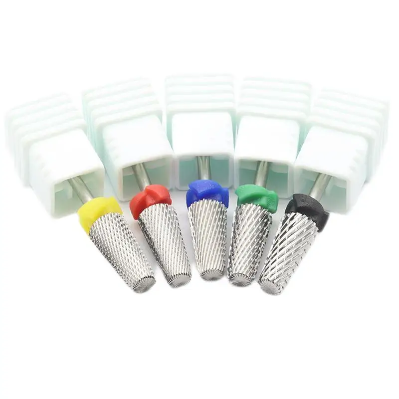 5-in-1 Hartmetall-Nagelbohrer 3/32 Zoll – Kreuzschlitz-Design, bidirektional, schnelle Gel-Entfernung & Nagelformungswerkzeug