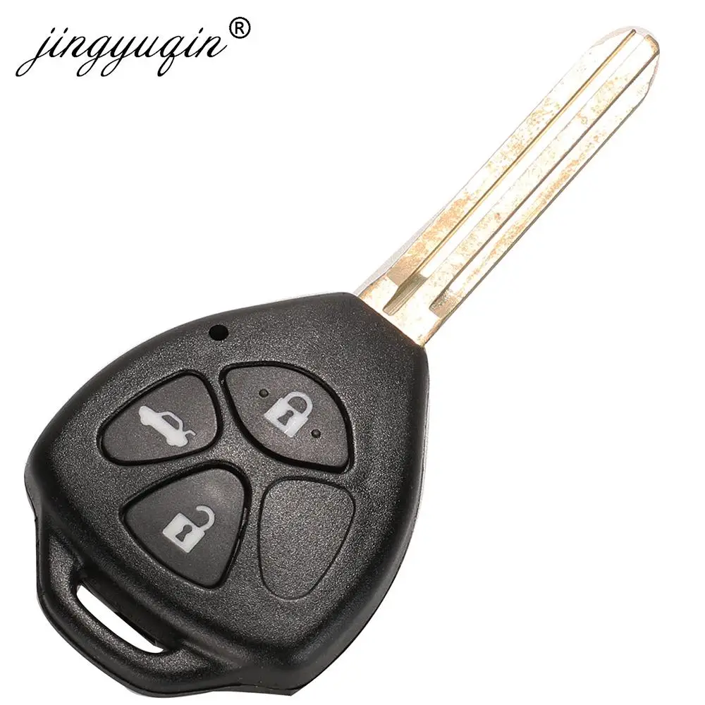 jingyuqin Remote Key 2/3 Buttons 433MHz 4D67 / G Chip for Toyota Corolla Avensis Yaris Verso Auris Fob 26041-11H29 89071-0F060